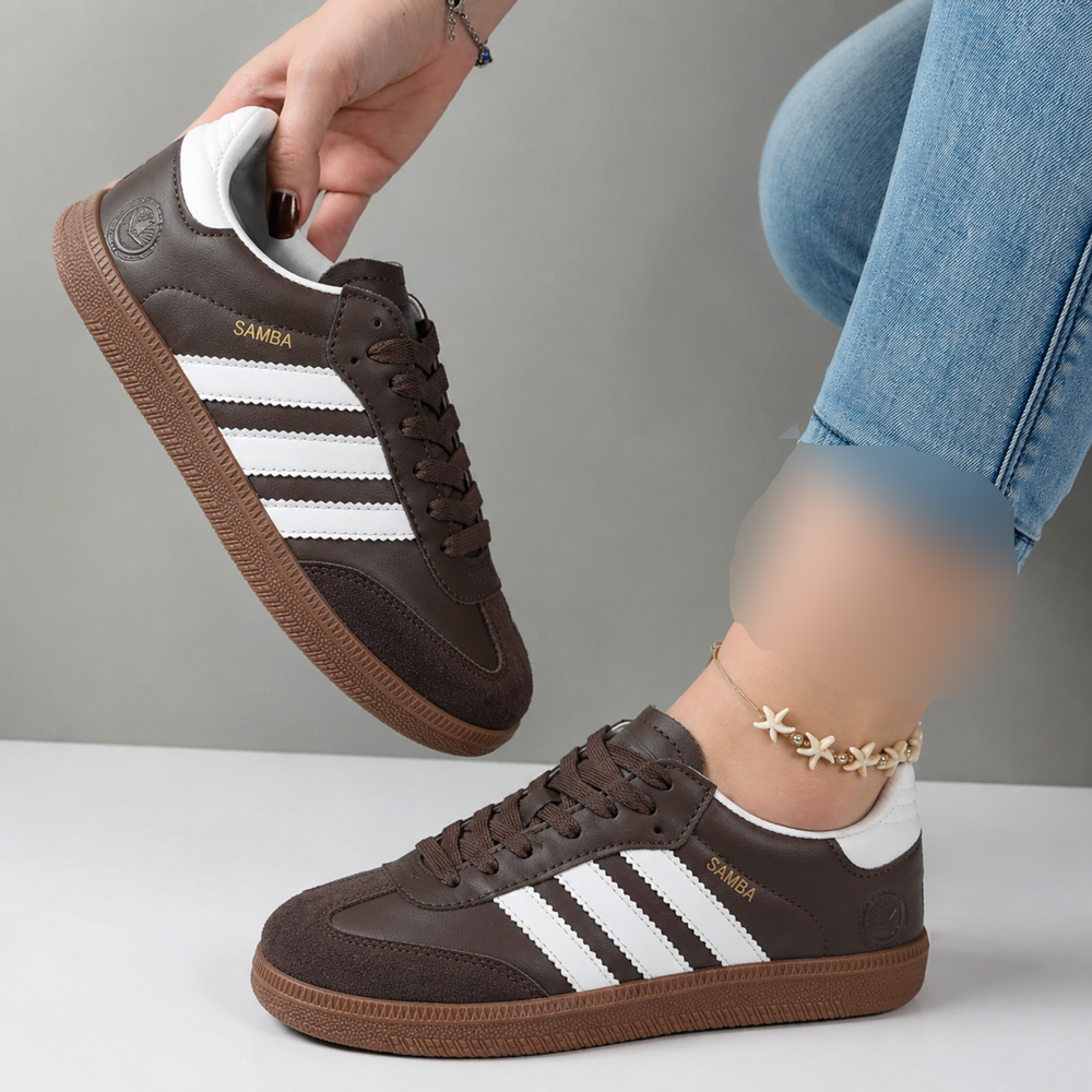 کتونی اسپرت زنانه مدل آدیداس سامبا Adidas رنگ قهوهای کد 51462 کتونی اسپرت زنانه مدل آدیداس سامبا Adidas رنگ قهوهای کد 51462