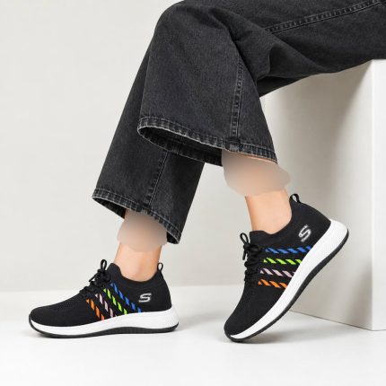 کتونی اسکیچرز زنانه skechers ورزشی رنگ مشکی کد 29300