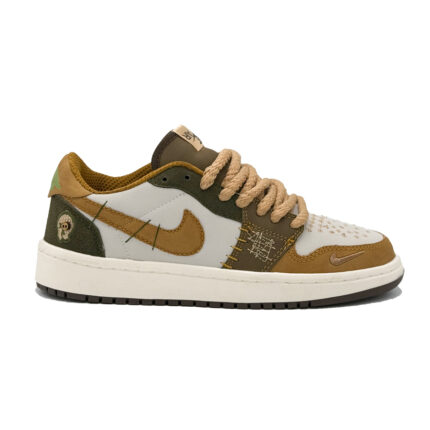 ست کتونی مردانه زنانه مدل نایک وودو Nike voodoo رنگ سفید خردلی کد 51193