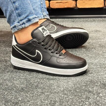 کتونی نایک ایرفورس مردانه nike air force رنگ مشکی زیره سفید کد 6221