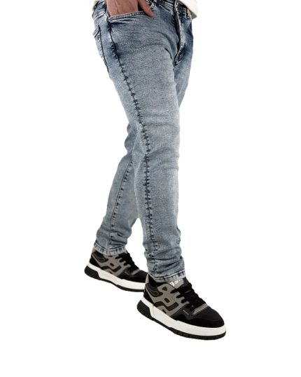 شلوار جین مردانه اسلیم فیت رنگ آبی روشن ronak jacob cohen کد 00062