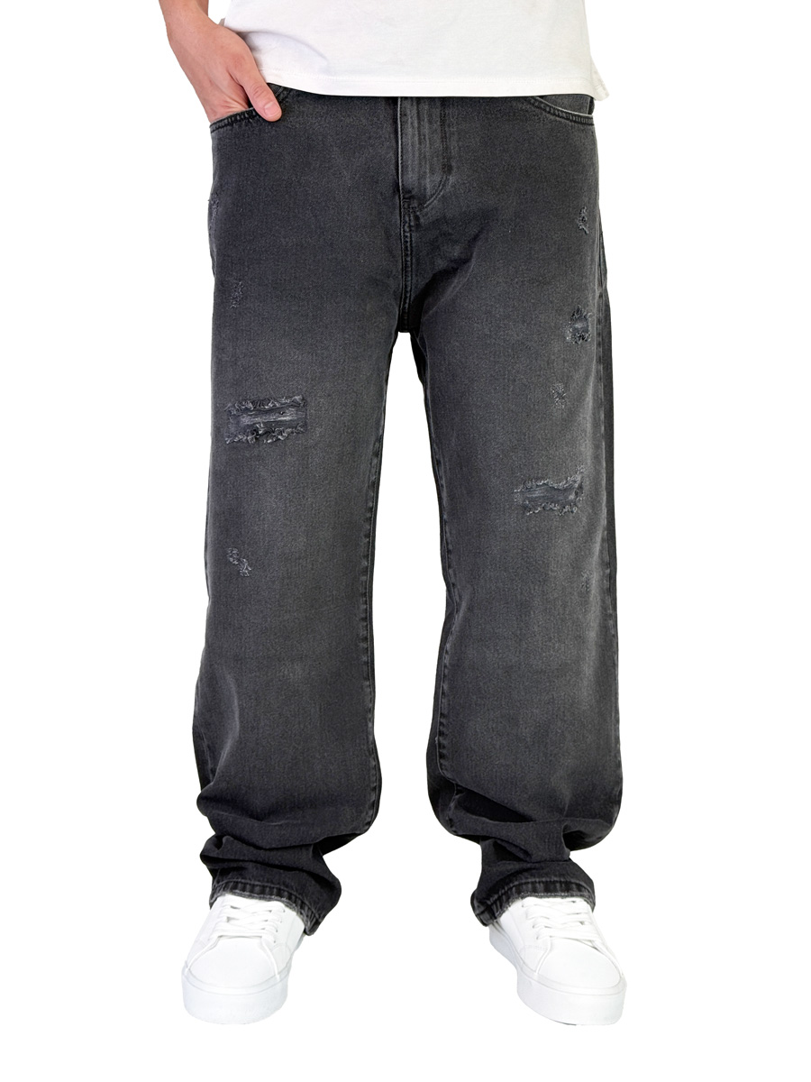 شلوار جین مردانه بگ استایل رنگ ذغالی کد 00351 شلوار جین مردانه بگ استایل رنگ ذغالی کد 00351