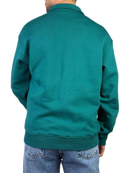 پلیور دورس نیم زیپ مردانه مدل تینک رنگ سبز کد