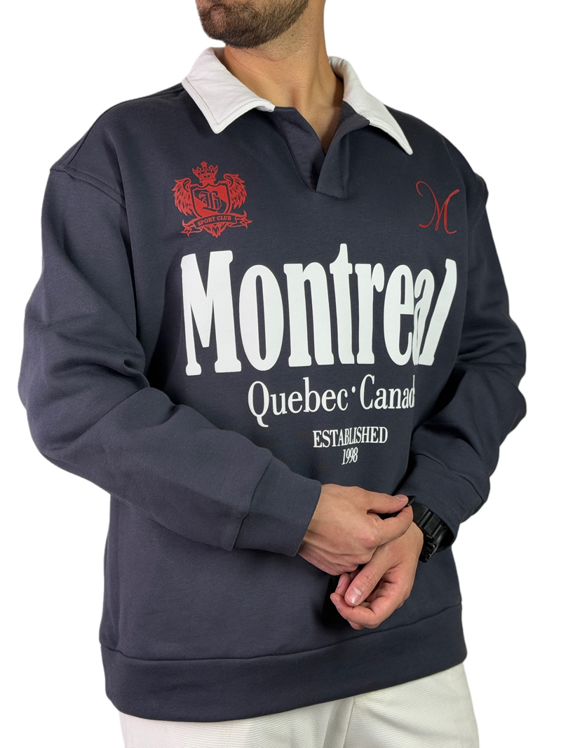 پلیور دورس مردانه سه نخ مدل یقه کوبا مونترال رنگ خاکستری کد 0339 پلیور دورس مردانه سه نخ مدل یقه کوبا مونترال رنگ خاکستری کد 0339