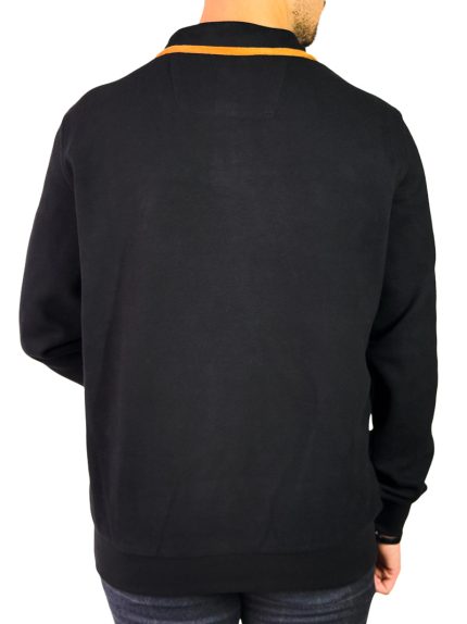 سلانیک بیسیک نیم زیپ مردانه رنگ مشکی کد