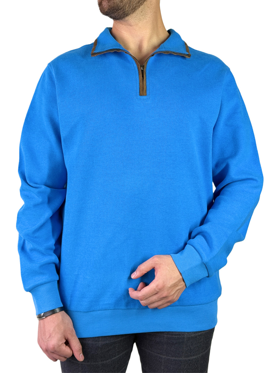 سلانیک بیسیک نیم زیپ مردانه رنگ آبی کد سلانیک بیسیک نیم زیپ مردانه رنگ آبی کد