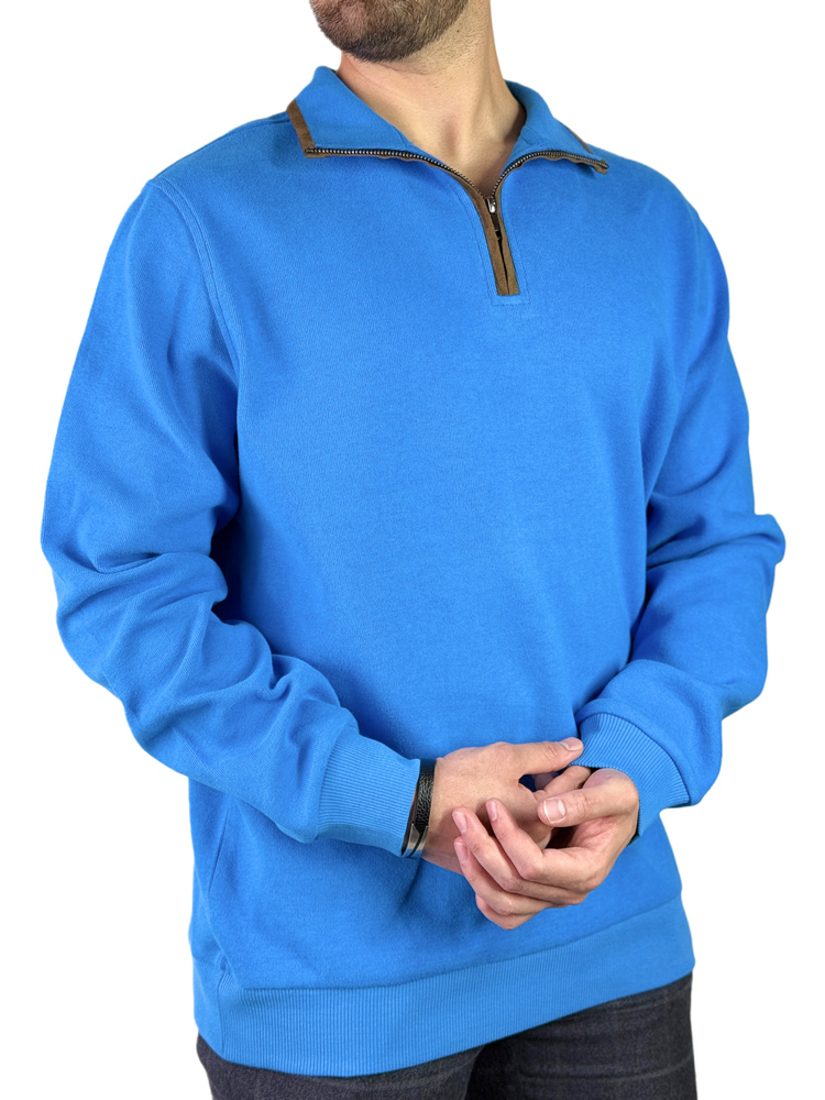 سلانیک بیسیک نیم زیپ مردانه رنگ آبی کد سلانیک بیسیک نیم زیپ مردانه رنگ آبی کد