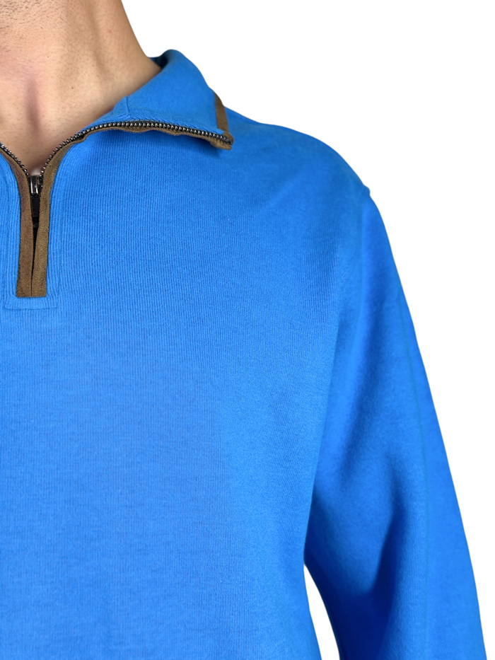 سلانیک بیسیک نیم زیپ مردانه رنگ آبی کد سلانیک بیسیک نیم زیپ مردانه رنگ آبی کد