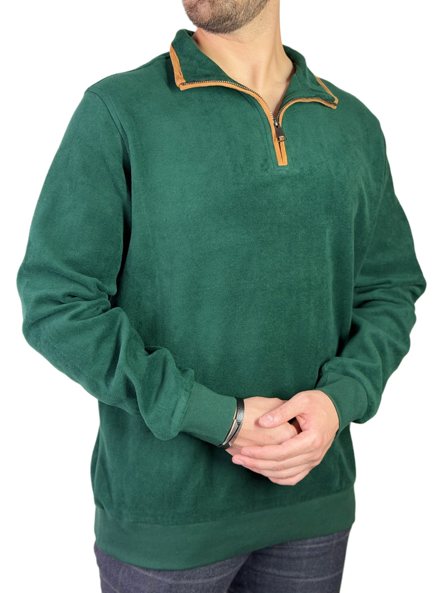 سلانیک نیم زیپ مردانه رنگ سبز کد سلانیک نیم زیپ مردانه رنگ سبز کد