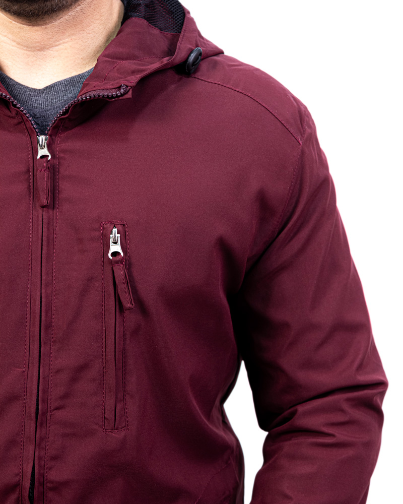 سویشرت مردانه بادگیر ضد باران ساده رنگ زرشکی کد 34557 سویشرت مردانه بادگیر ضد باران ساده رنگ زرشکی کد 34557