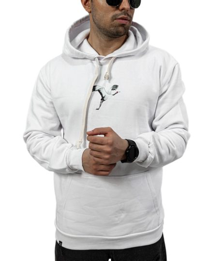 هودی اسپرت مردانه طرح چاپی مدل پلیکان رنگ سفید کد 26240