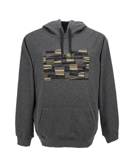 هودی اسپرت مردانه طرح دار مدل اته رنگ طوسی کد 26268