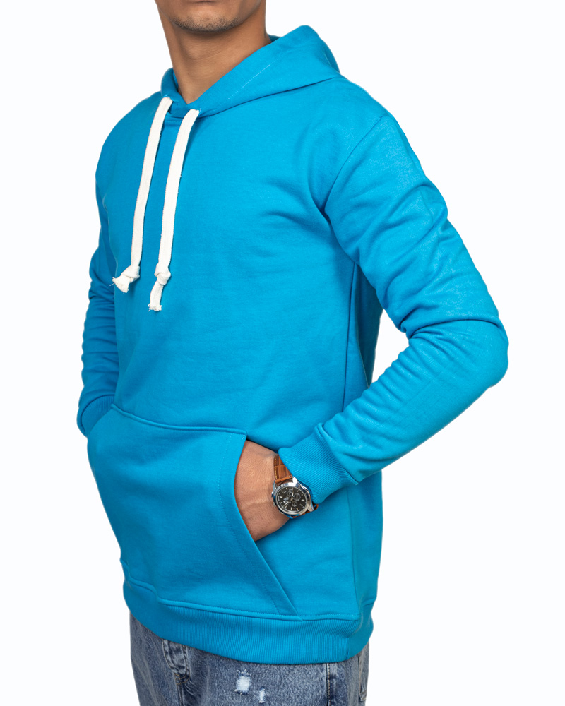 هودی اسپرت مردانه ساده رنگ آبی کد 26265 هودی اسپرت مردانه ساده رنگ آبی کد 26265