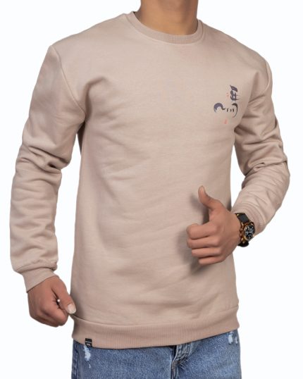 دورس مردانه سه نخ مدل ساده پشت چاپ پلیکان رنگ کرم کد 88251