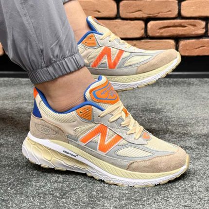کتونی اسپرت مردانه مدل نیوبالانس 990 کرم نارنجی کد 1895