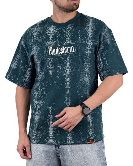 تیشرت مردانه اسپرت مدل لش استورم راه راه رنگ سبز کد 999105