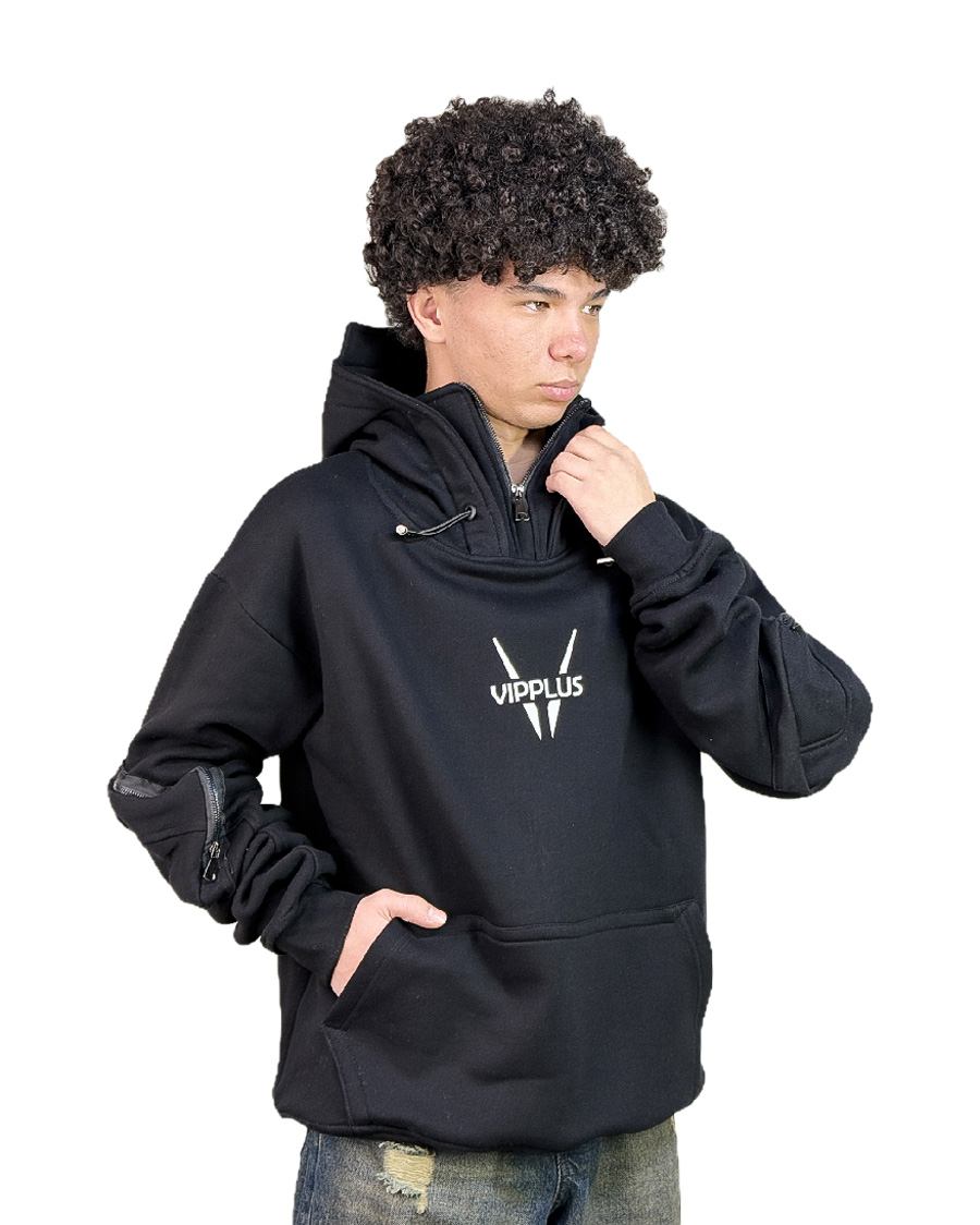 هودی اسپرت مردانه مدل نینجا رنگ مشکی کد 062500 هودی اسپرت مردانه مدل نینجا رنگ مشکی کد 062500