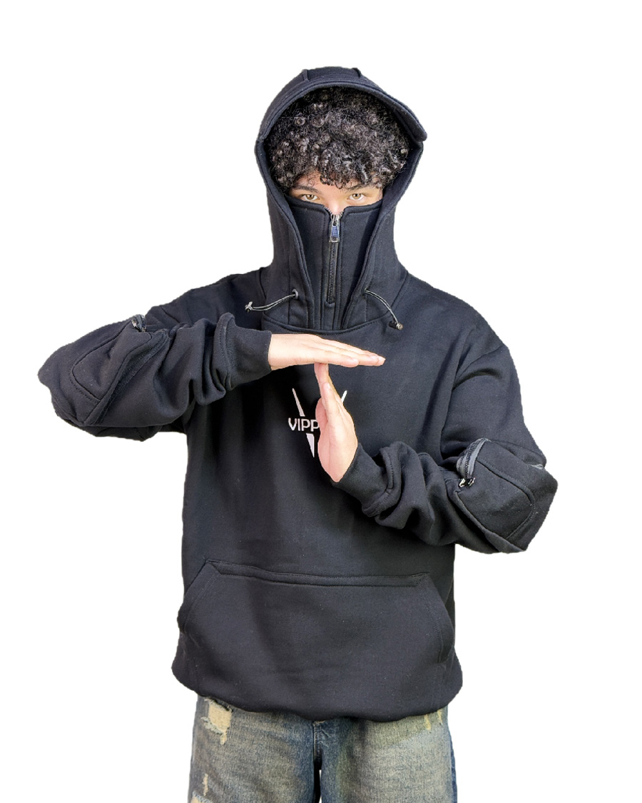 هودی اسپرت مردانه مدل نینجا رنگ مشکی کد 062500 هودی اسپرت مردانه مدل نینجا رنگ مشکی کد 062500