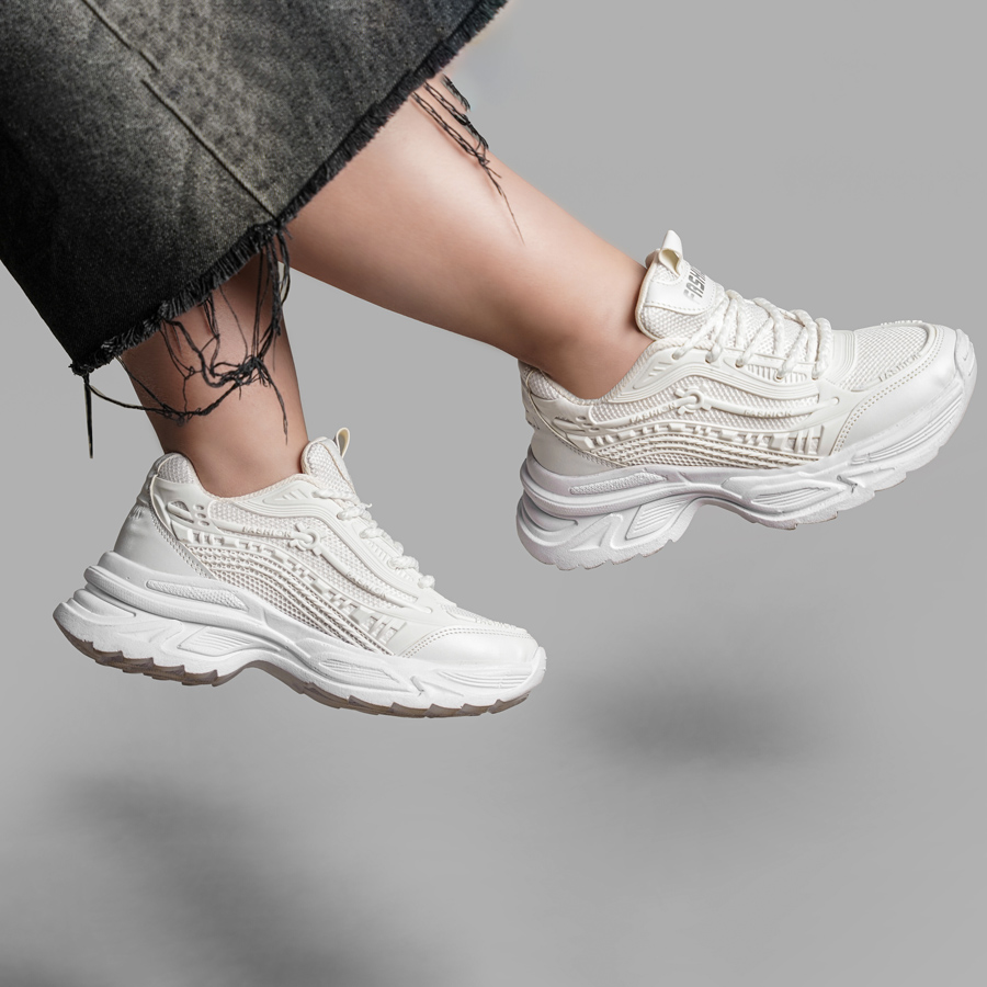 کتونی اسپرت زنانه مدل فشیون راحتی رنگ سفید کد 053745 کتونی اسپرت زنانه مدل فشیون راحتی رنگ سفید کد 053745