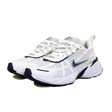 کتونی اسپرت مردانه مدل نایک v2k وی تو کی کشلون رنگ سفید مارک آبی کد 007701