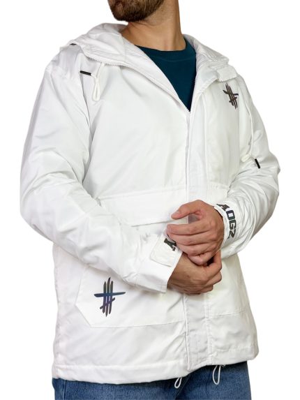 سویشرت مردانه بادگیر ضد باران مدل az رنگ سفید کد 000358