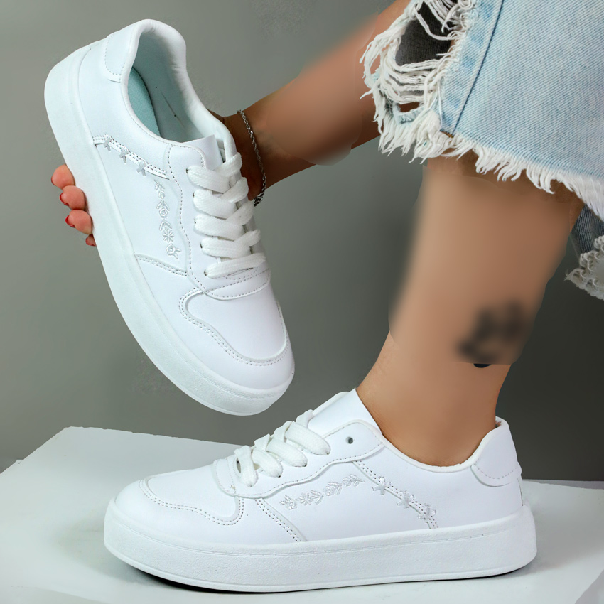 کفش کتونی زنانه ونس vans مدل visa گلدوزی رنگ سفید کد 06402 کفش کتونی زنانه ونس vans مدل visa گلدوزی رنگ سفید کد 06402