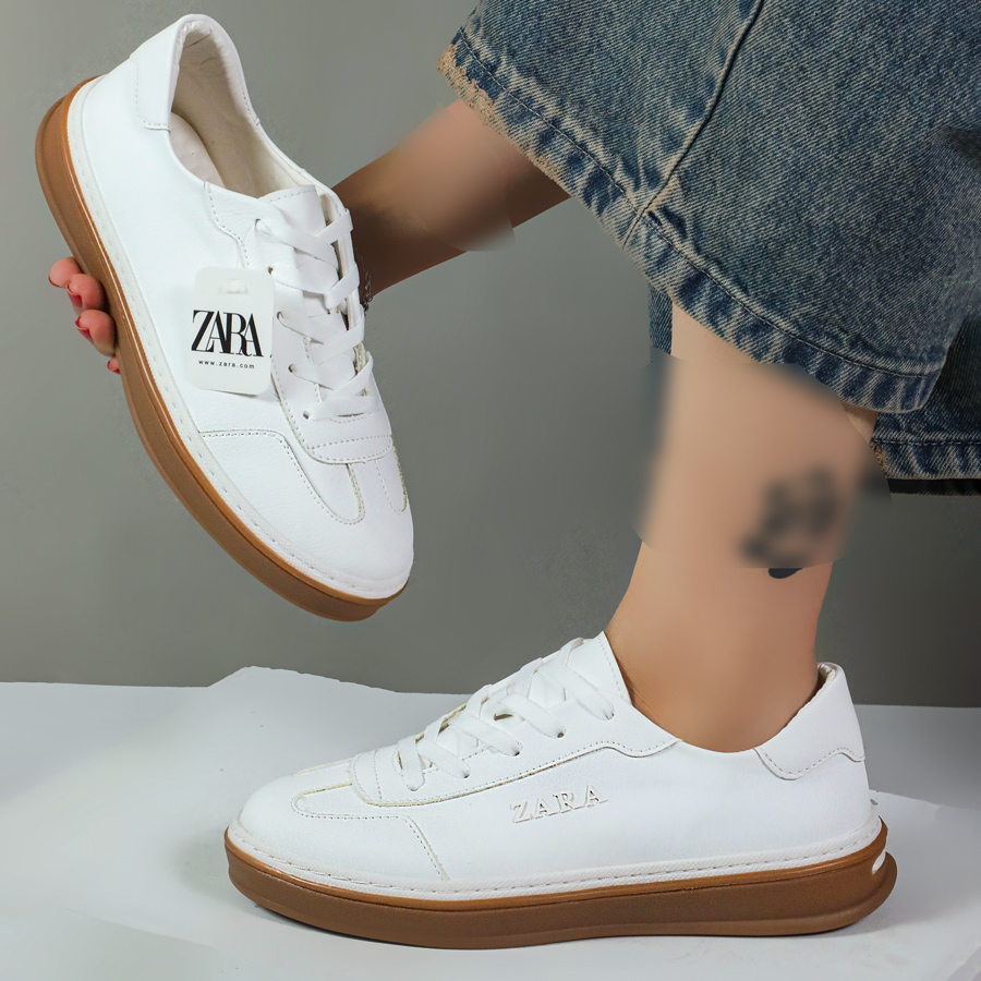 کفش کتونی زنانه زارا zara رنگ سفید کد 03101 کفش کتونی زنانه زارا zara رنگ سفید کد 03101