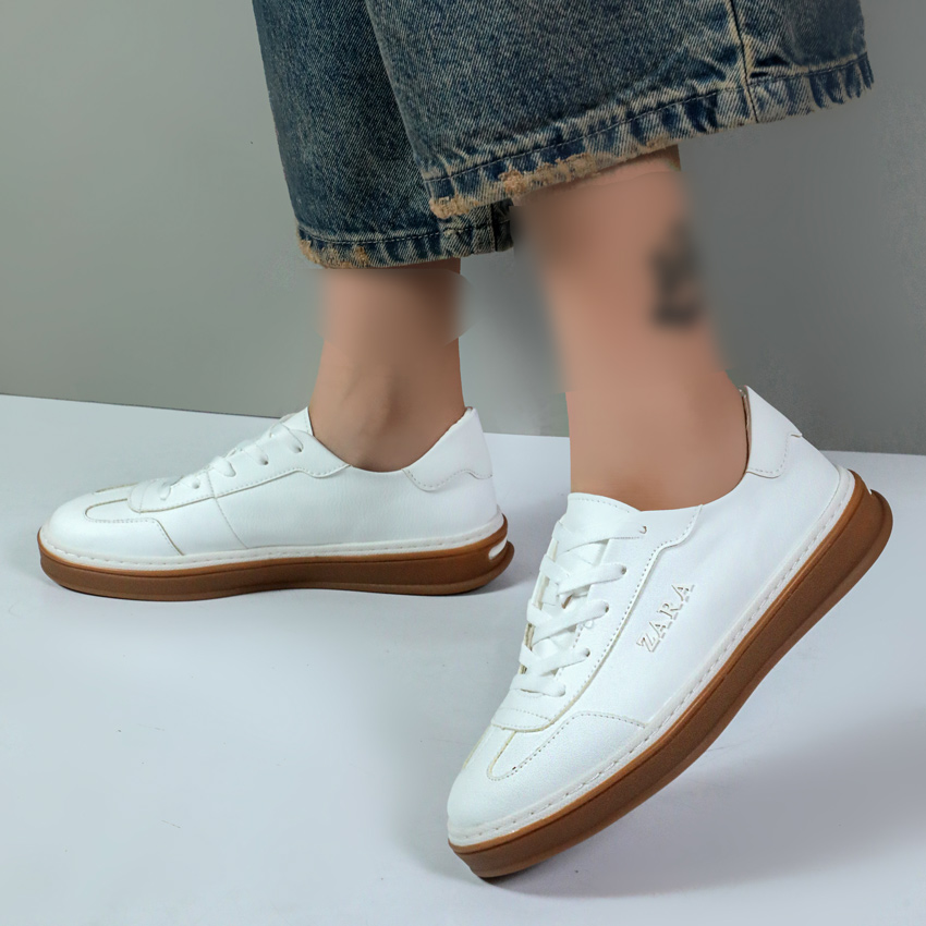 کفش کتونی زنانه زارا zara رنگ سفید کد 03101 کفش کتونی زنانه زارا zara رنگ سفید کد 03101