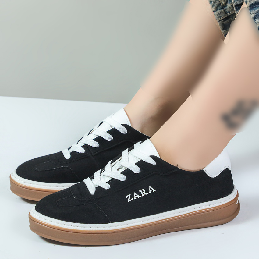 کفش کتونی زنانه زارا zara رنگ مشکی کد 03102 کفش کتونی زنانه زارا zara رنگ مشکی کد 03102