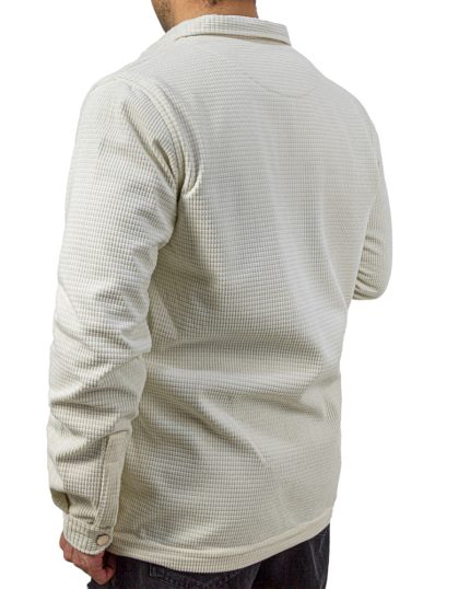 پیراهن کتی مردانه مخمل لاینر دار رنگ سفید کد 66380