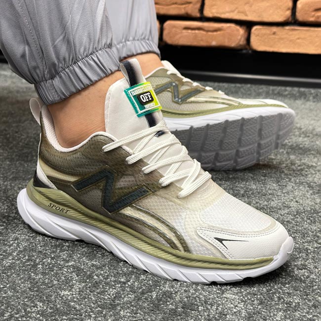 کتونی نیوبالانس مردانه sport سفید زیتونی کد 8912 کتونی نیوبالانس مردانه sport سفید زیتونی کد 8912