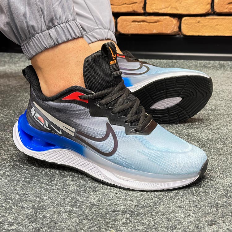 کتونی اسپرت مردانه مدل نایک nike رنگ آبی مشکی کد 8917 کتونی اسپرت مردانه مدل نایک nike رنگ آبی مشکی کد 8917