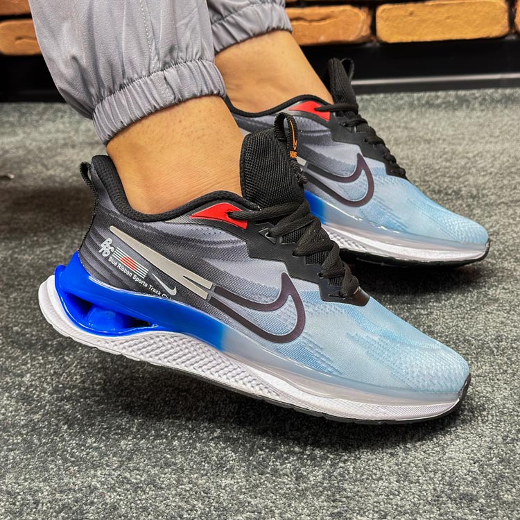 کتونی اسپرت مردانه مدل نایک nike رنگ آبی مشکی کد 8917 کتونی اسپرت مردانه مدل نایک nike رنگ آبی مشکی کد 8917