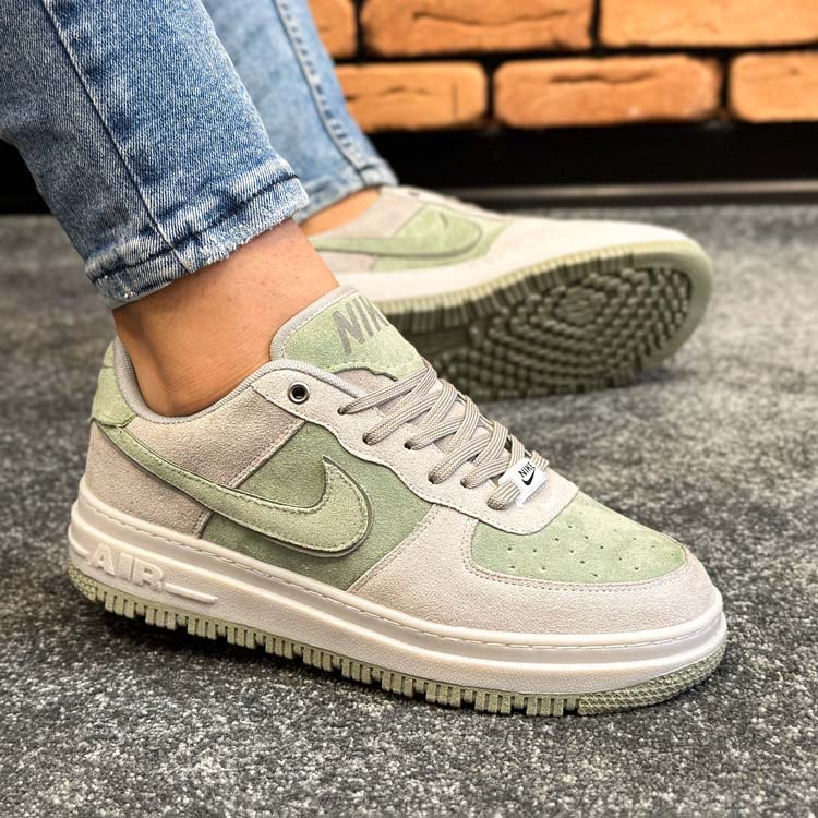 کتونی نایک ایرفورس ست مردانه زنانه nike air force رنگ سفید سبز کد 6225 کتونی نایک ایرفورس ست مردانه زنانه nike air force رنگ سفید سبز کد 6225