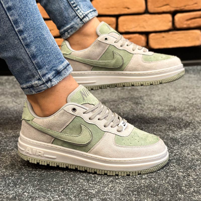 کتونی نایک ایرفورس ست مردانه زنانه nike air force رنگ سفید سبز کد 6225 کتونی نایک ایرفورس ست مردانه زنانه nike air force رنگ سفید سبز کد 6225