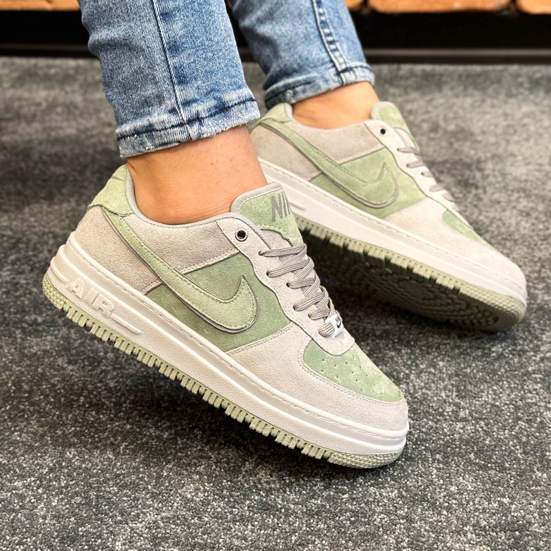 کتونی نایک ایرفورس ست مردانه زنانه nike air force رنگ سفید سبز کد 6225 کتونی نایک ایرفورس ست مردانه زنانه nike air force رنگ سفید سبز کد 6225