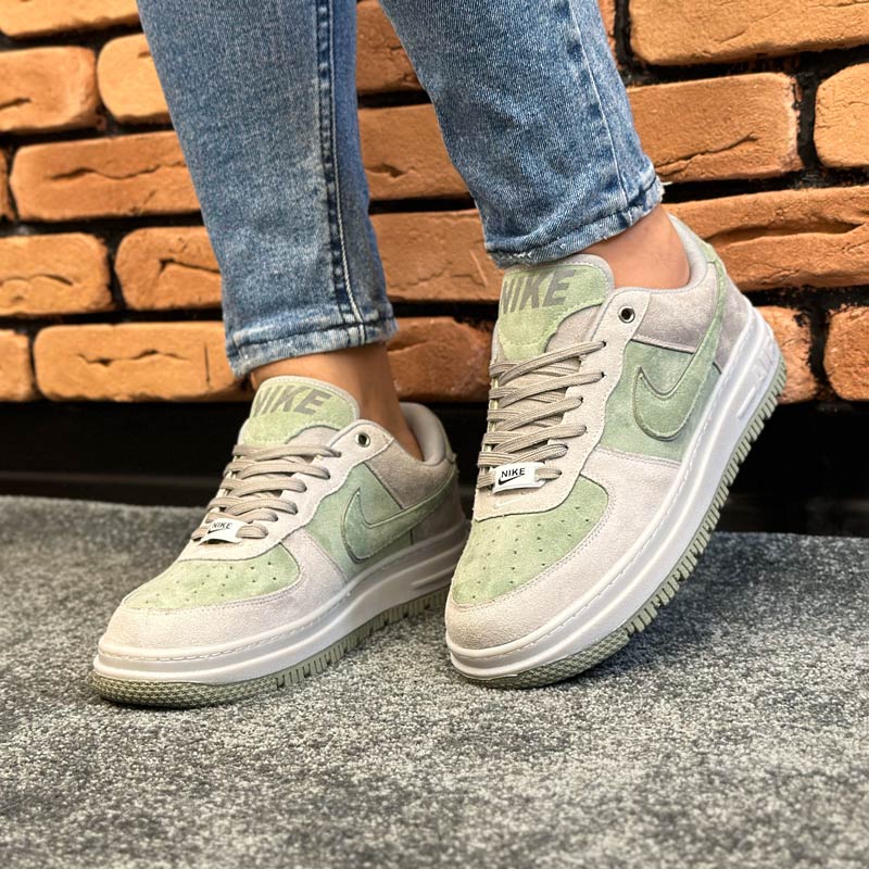 کتونی نایک ایرفورس ست مردانه زنانه nike air force رنگ سفید سبز کد 6225 کتونی نایک ایرفورس ست مردانه زنانه nike air force رنگ سفید سبز کد 6225