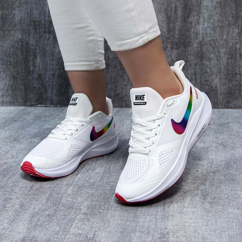 کتونی زنانه مدل نایک ایر زوم گاید nike air zoom guide رانینگ سفید هفت رنگ کد 1240 کتونی زنانه مدل نایک ایر زوم گاید nike air zoom guide رانینگ سفید هفت رنگ کد 1240