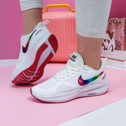 کتونی زنانه مدل نایک ایر زوم گاید nike air zoom guide رانینگ سفید هفت رنگ کد 1240
