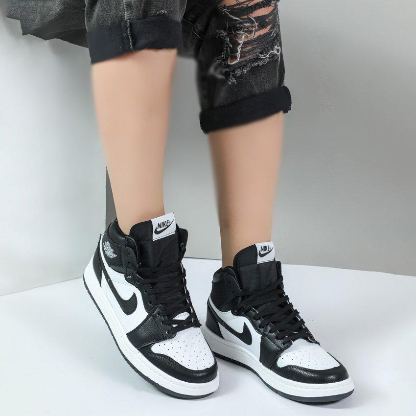 کتونی ساقدار زنانه مدل جردن ایر وان jordan air plus رنگ مشکی سفید پلاس کد 054469 کتونی ساقدار زنانه مدل جردن ایر وان jordan air plus رنگ مشکی سفید پلاس کد 054469