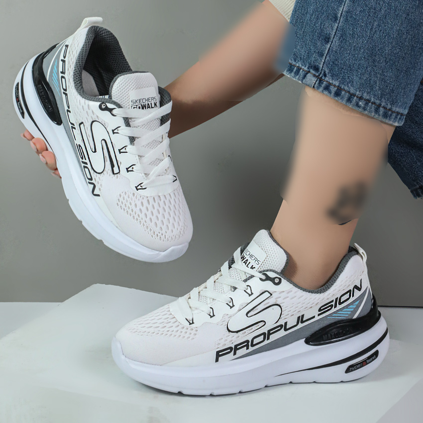کتونی اسکیچرز زنانه اسپرت ورزشی Sketchers رنگ سفید طوسی کد 441120 کتونی اسکیچرز زنانه اسپرت ورزشی Sketchers رنگ سفید طوسی کد 441120