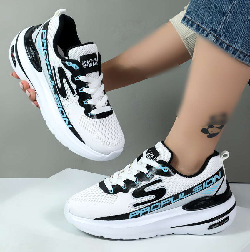 کتونی اسکیچرز زنانه اسپرت ورزشی Sketchers رنگ سفید آبی مشکی کد 0441121 کتونی اسکیچرز زنانه اسپرت ورزشی Sketchers رنگ سفید آبی مشکی کد 0441121