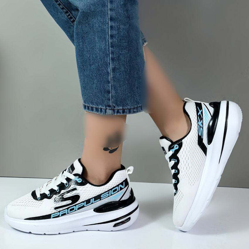 کتونی اسکیچرز زنانه اسپرت ورزشی Sketchers رنگ سفید آبی مشکی کد 0441121 کتونی اسکیچرز زنانه اسپرت ورزشی Sketchers رنگ سفید آبی مشکی کد 0441121