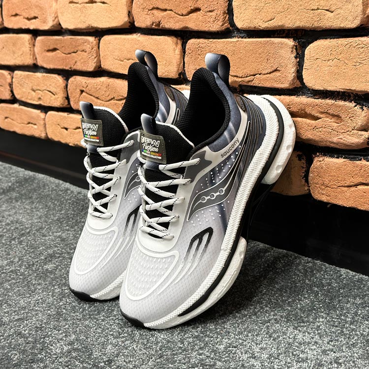 کتونی مردانه اسپرت رانینگ مدل ساکونی Saucony رنگ مشکی طوسی کد 14220 کتونی مردانه اسپرت رانینگ مدل ساکونی Saucony رنگ مشکی طوسی کد 14220