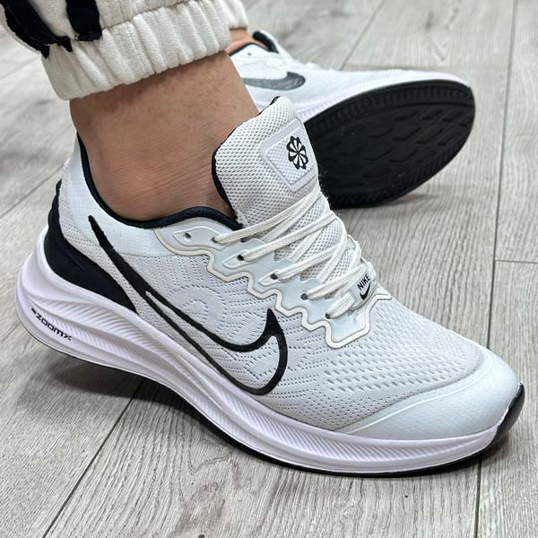 کفش و کتانی مردانه مدل نایک NIKE ZOOM رنگ سفید مشکی کد 1396 کفش و کتانی مردانه مدل نایک NIKE ZOOM رنگ سفید مشکی کد 1396