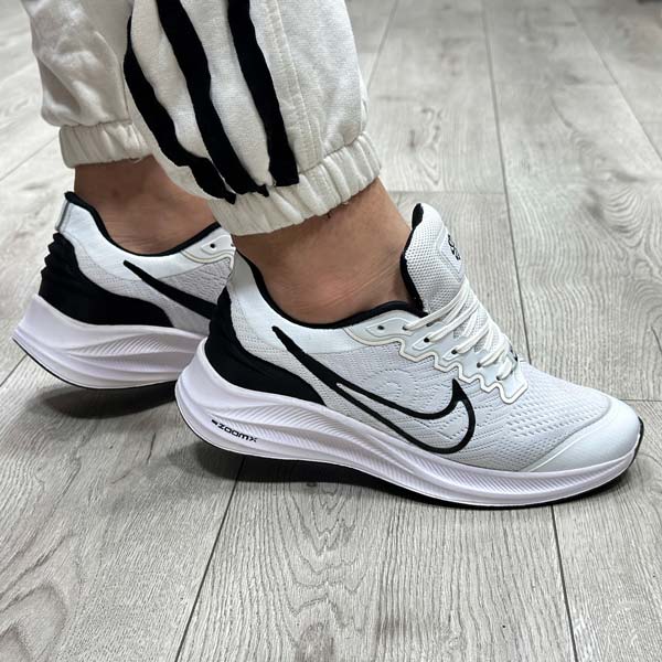 کفش و کتانی مردانه مدل نایک NIKE ZOOM رنگ سفید مشکی کد 1396 کفش و کتانی مردانه مدل نایک NIKE ZOOM رنگ سفید مشکی کد 1396