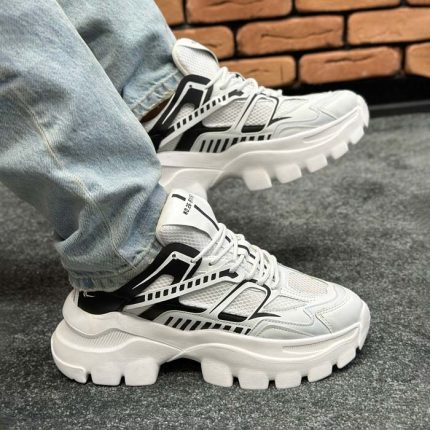 کتونی اسپرت مردانه بالنسیاگا BALENCIAGA رنگ سفید مشکی کد 1600