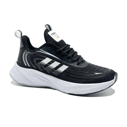 کتونی مردانه اسپرت مدل آدیداس adidas رنگ مشکی زیره سفید کد 64123 کتونی مردانه اسپرت مدل آدیداس adidas رنگ مشکی زیره سفید کد 6412