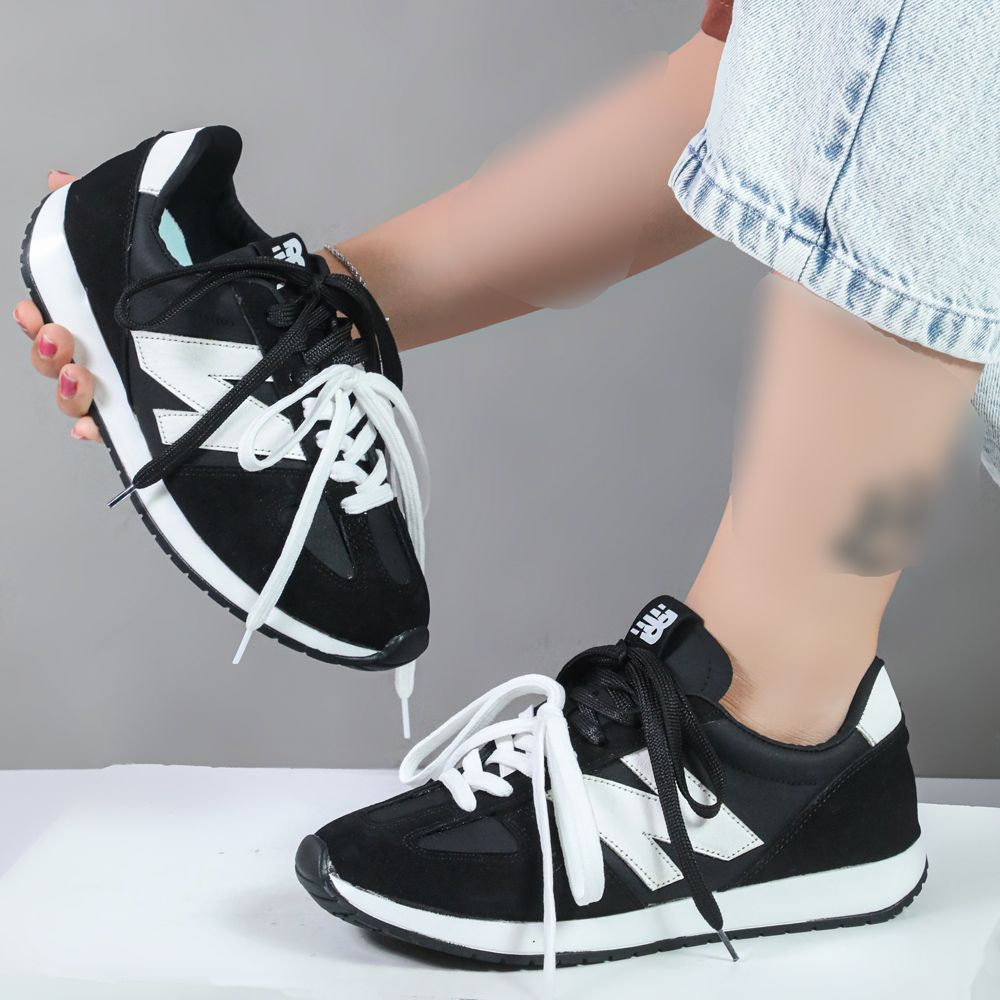 کتونی زنانه اسپرت مدل نیوبالانس New balance دو بند رنگ مشکی سفید کد 44960 کتونی زنانه اسپرت مدل نیوبالانس New balance دو بند رنگ مشکی سفید کد 44960