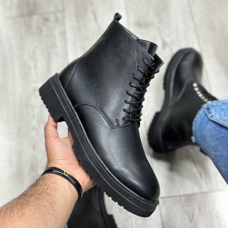 بوت مردانه TIMBERLANDرنگ مشکی ساده کد 34425 بوت مردانه TIMBERLANDرنگ مشکی ساده کد 34425